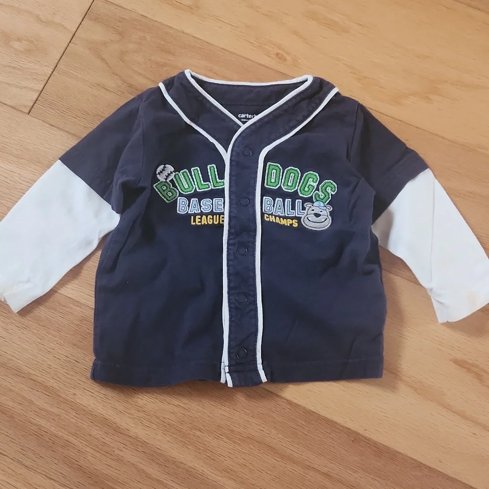 Carter's Bulldogs baseball league camp 6 months long sleeves shirt